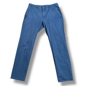 Bonobos Chino Pants Mens Slim Slate Blue Stretch Flat Front Size 33/32